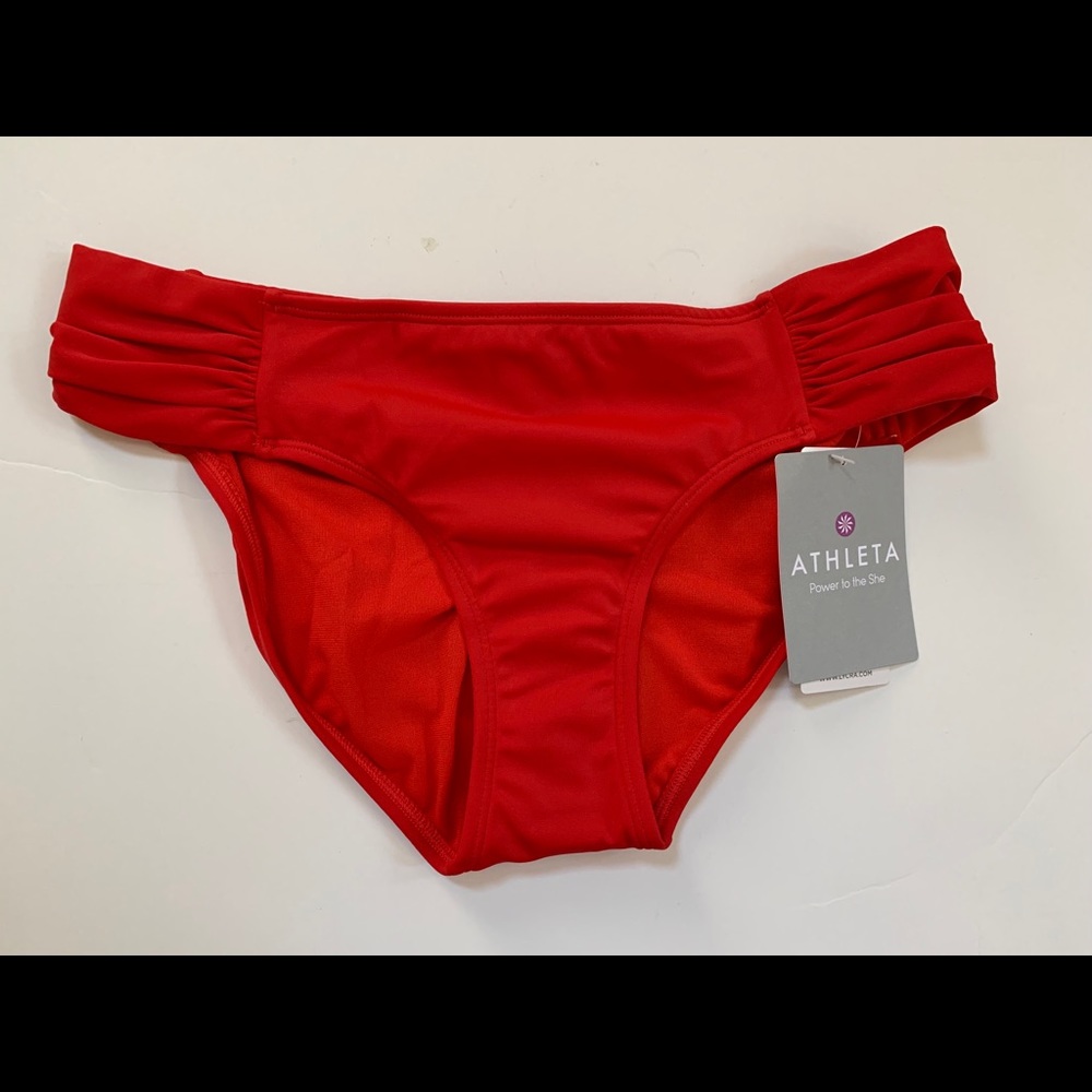 Athleta bikini bottom NWT red S